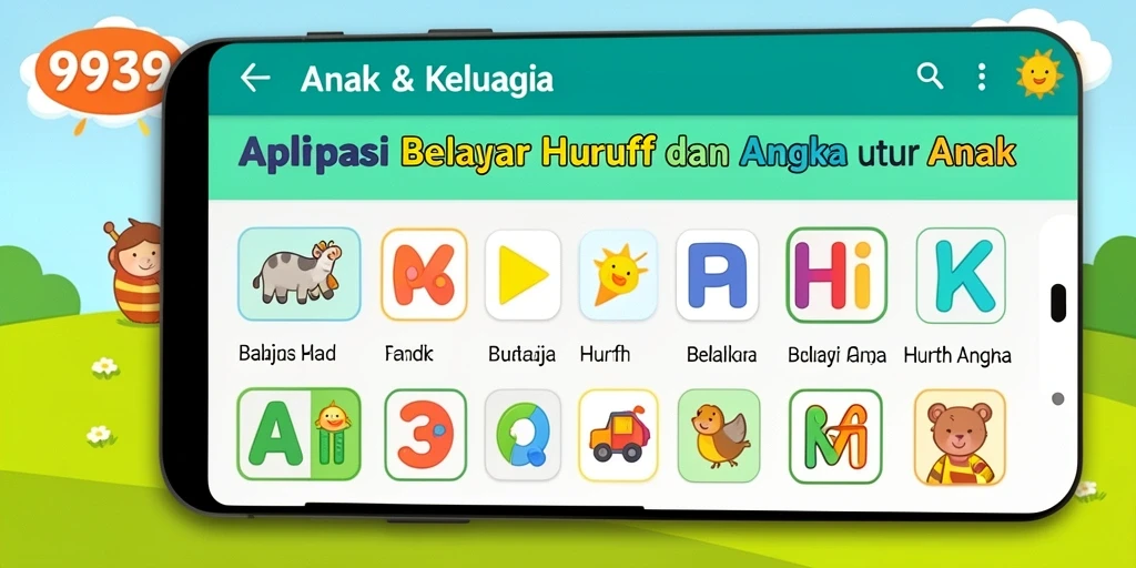 Tampilan antarmuka 9939 yang interaktif dan menarik untuk anak.