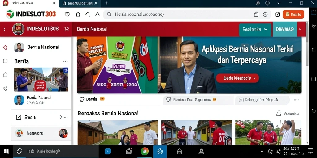 Antarmuka aplikasi INDESLOT303 yang modern dan informatif.