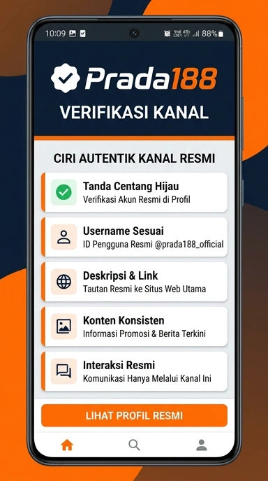 Tampilan kanal resmi prada188